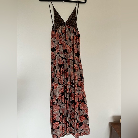 Planet Blue Blu Moon Leopard & Floral maxi dress size 2 - Picture 8 of 10